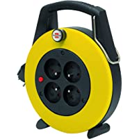 Brennenstuhl 1102501 Confort-Line CL-L - Enrollador de cable eléctrico (5 m- H05VV-F 3G1-0)- amarillo- 1102561